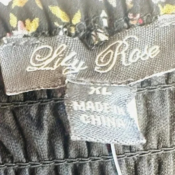 NWT LILY ROSE Juniors Sleeveless Pullover V-Neck Lined Floral Skater Dress Sz XL - Picture 10 of 12